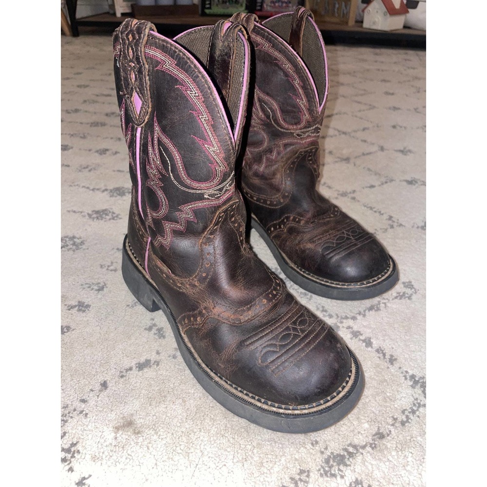 (8) JUSTIN WOMEN'S GEMMA GYPSY BOOT-DARK BROWN